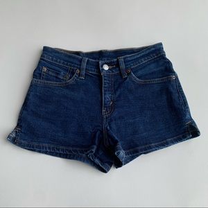 Levi’s Vintage Shortie Shorts Dark Wash Cotton Blend Juniors Size 3